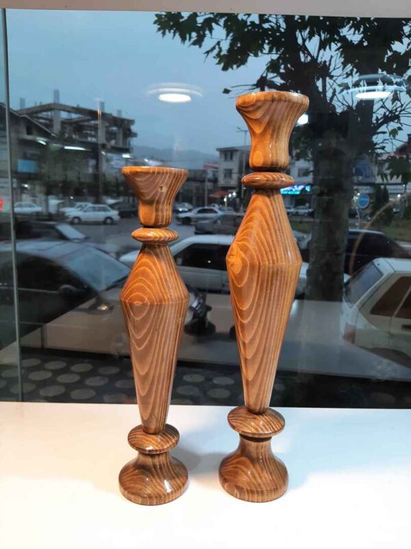 ست شمعدان چوبی
