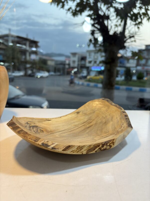 شیرینی خوری لبه پوستی چوبی