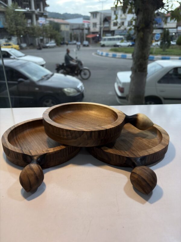 ظرف دسته دار چوبی (فینگرفودی چوبی)