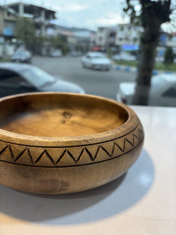 کاسه طرحدار چوبی
